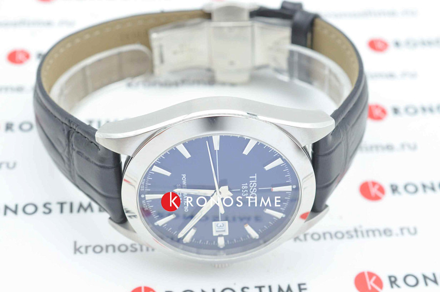 Часы Tissot Gentleman Powermatic 80 Silicium T127.407.16.041.01 — синий, сталь металл