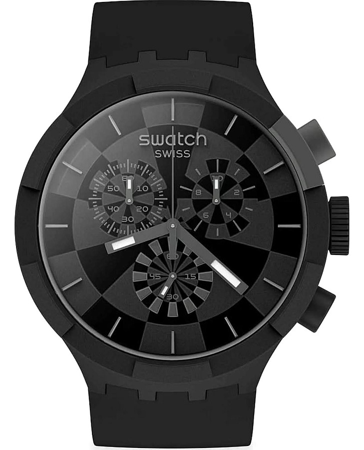 Часы Swatch Big Bold Chrono Pay! SB02B103-6000 — мужские, черный