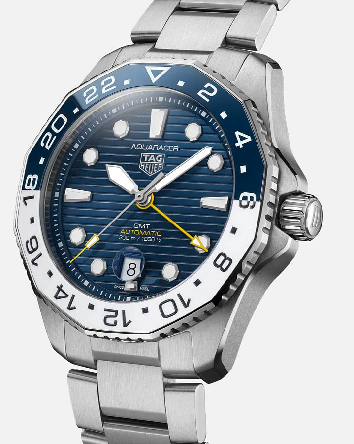Часы TAG Heuer Aquaracer Professional 300 GMT WBP2010.BA0632 — сталь металл, Швейцария