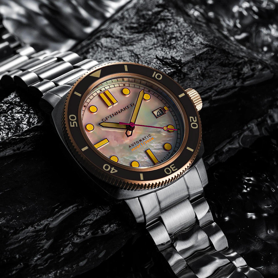 Часы Spinnaker Hull Pearl Diver Automatic Limited Edition SP-5106-55 — перламутровый, сталь металл
