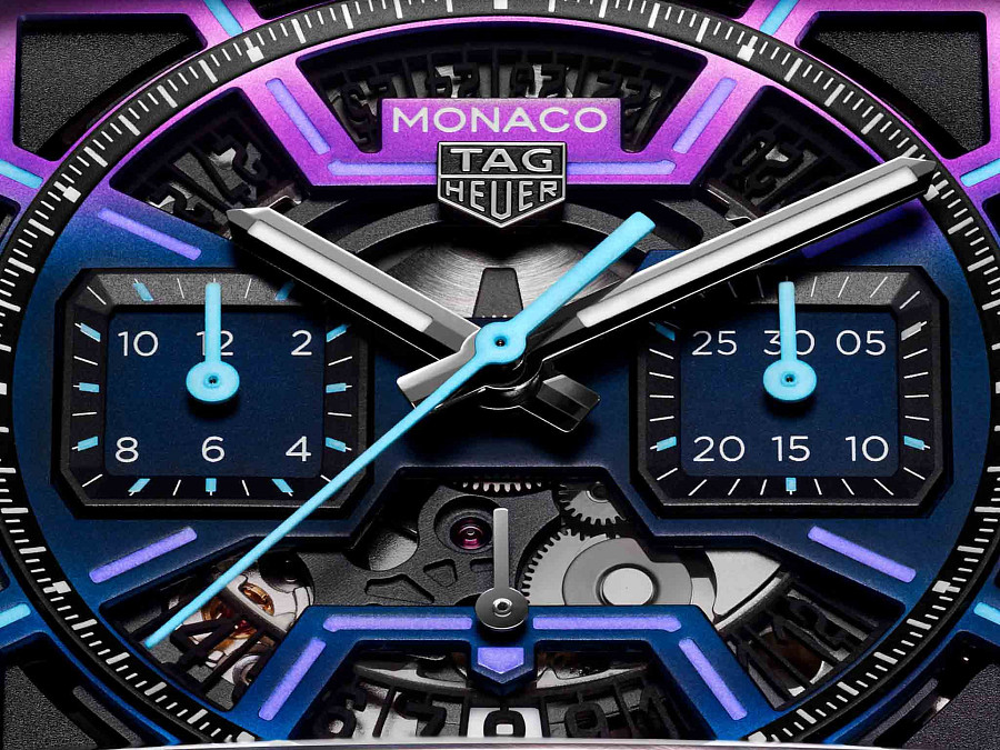 Часы TAG Heuer Monaco Chronograph CBL218E.FT6312 — каучук, мужские