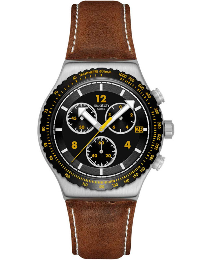 Часы Swatch I New Chrono YVS530 — мужские, черный