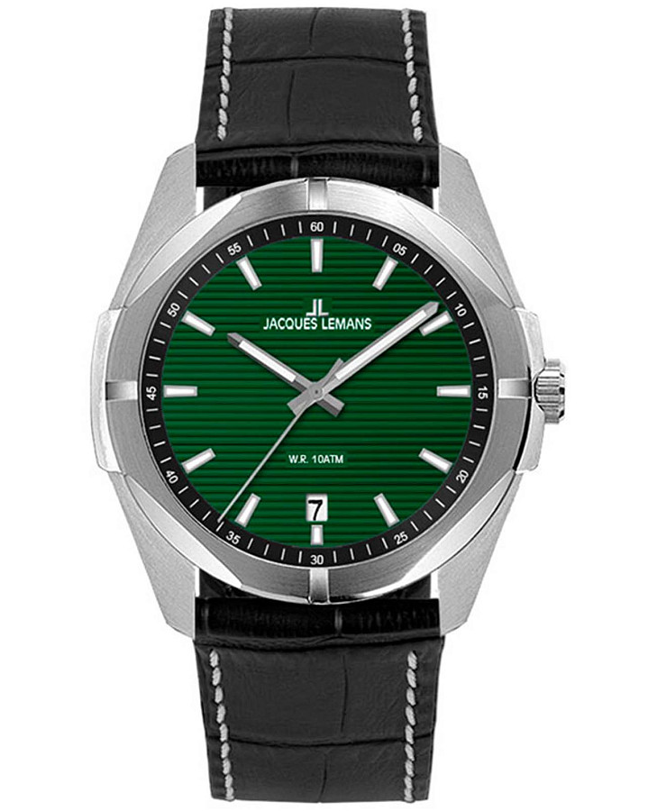 Часы Jacques Lemans 1-2176F — мужские, зеленый