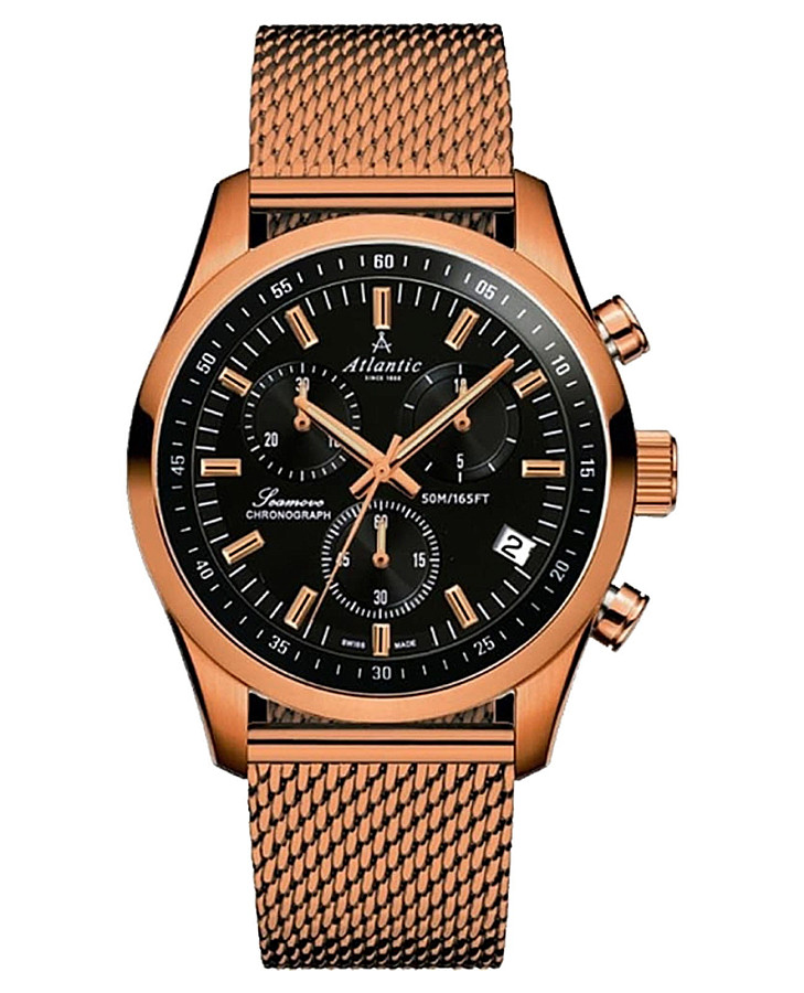 Часы Atlantic Seamove 65456.44.61 — мужские, черный