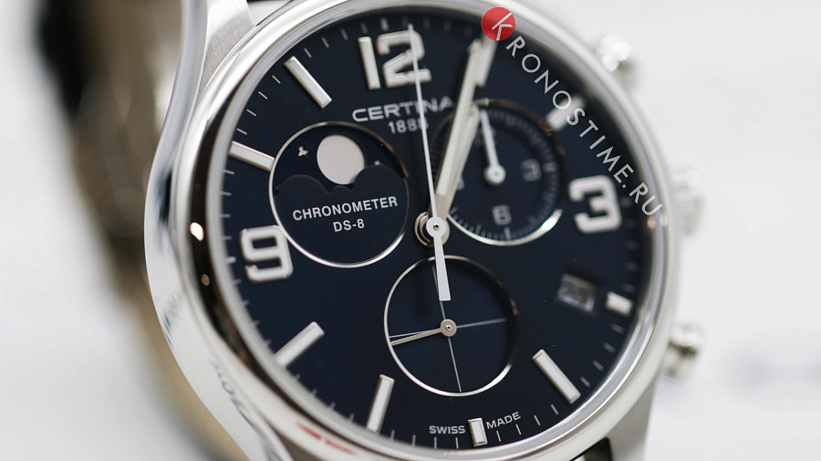 Часы Certina DS-8 Moon Phase C033.460.16.047.00 — мужские, кожаный