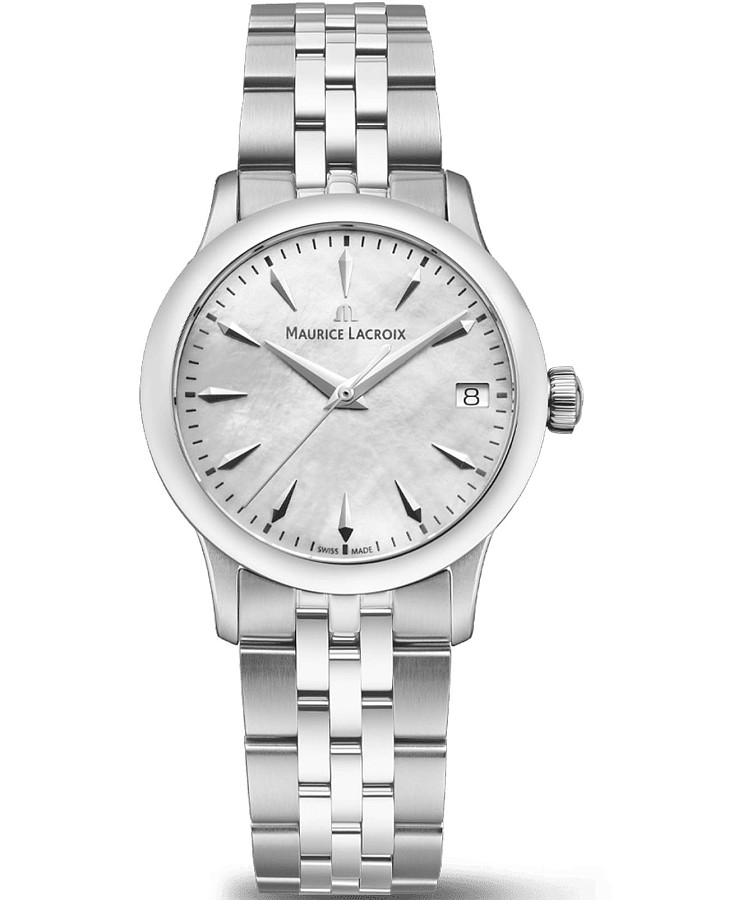 Часы Maurice Lacroix 1975 Quartz 33mm 751006-SS002-160-1 — женские, перламутровый