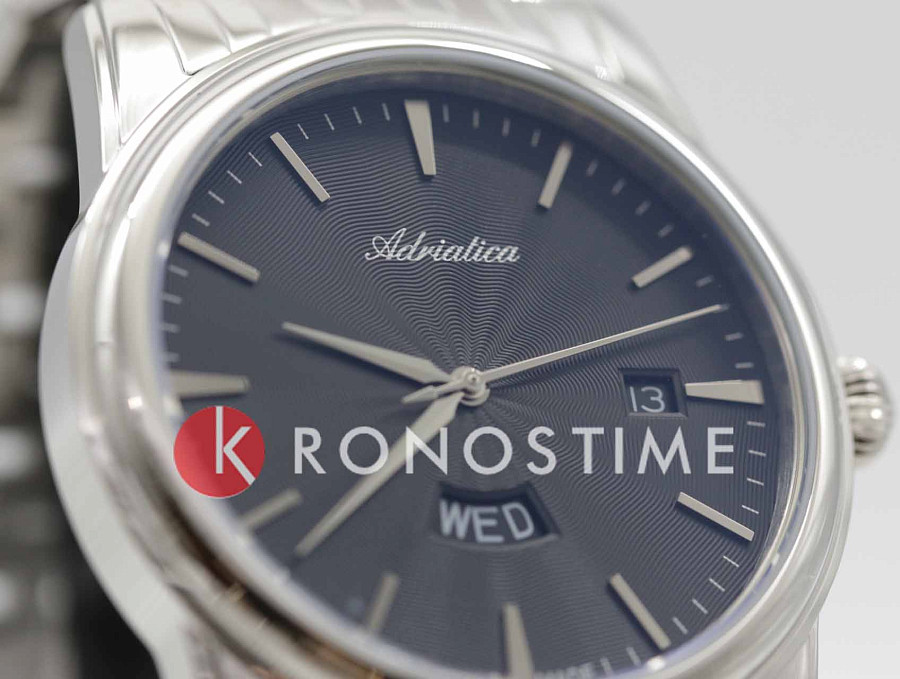 Часы Adriatica Bracelet A8194.5114Q — кварцевые, сталь металл
