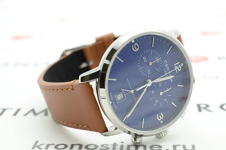 Часы Certina DS Caimano Chronograph C035.417.16.047.00 — кожаный, мужские