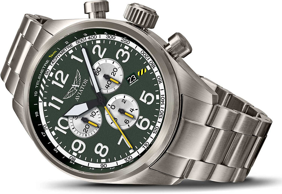 Часы Aviator Airacobra P45 Chrono V.2.25.7.171.5 — кварцевые, сталь металл