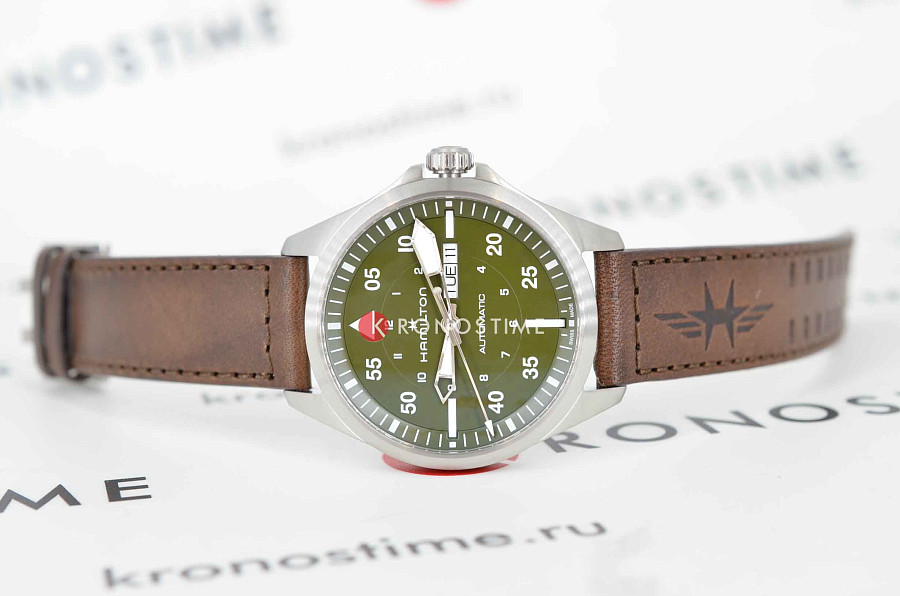 Часы Hamilton Khaki Aviation Pilot Day Date Auto H64635560 — сталь, Швейцария