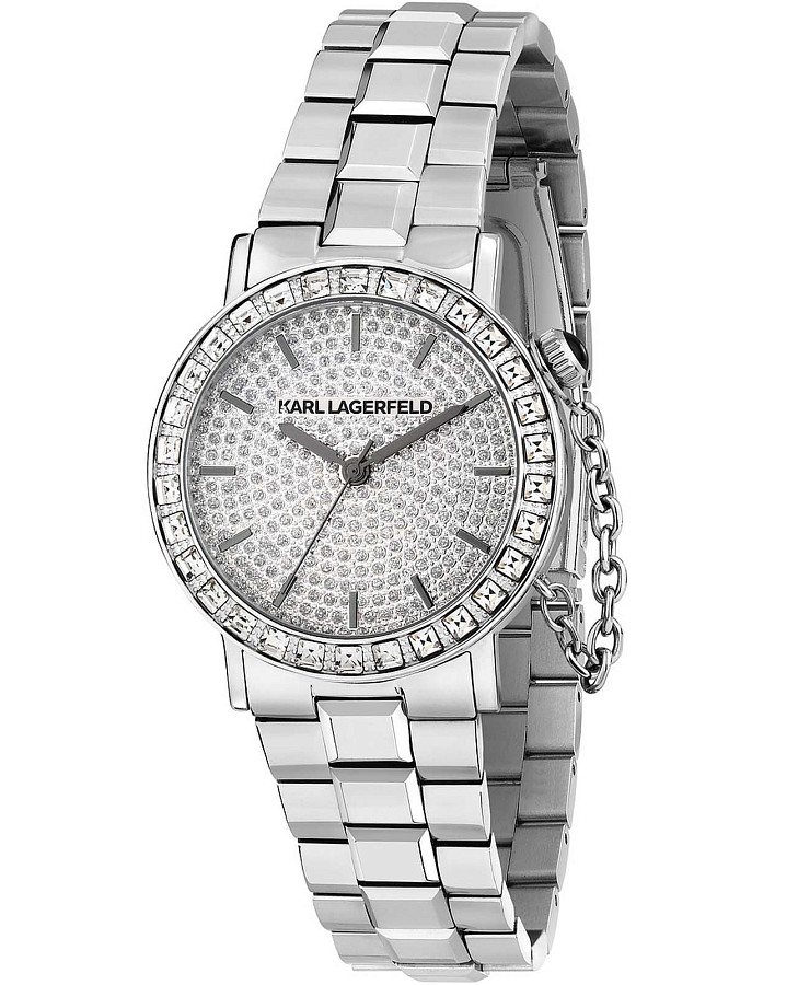 Часы Karl Lagerfeld Crystals R0553100506 — женские, серебристый