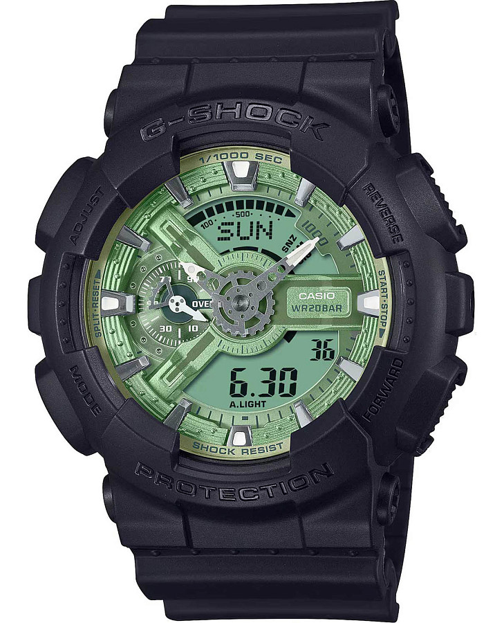 Часы Casio G-Shock GA-110CD-1A3DR (GA-110CD-1A3) — мужские, зеленый
