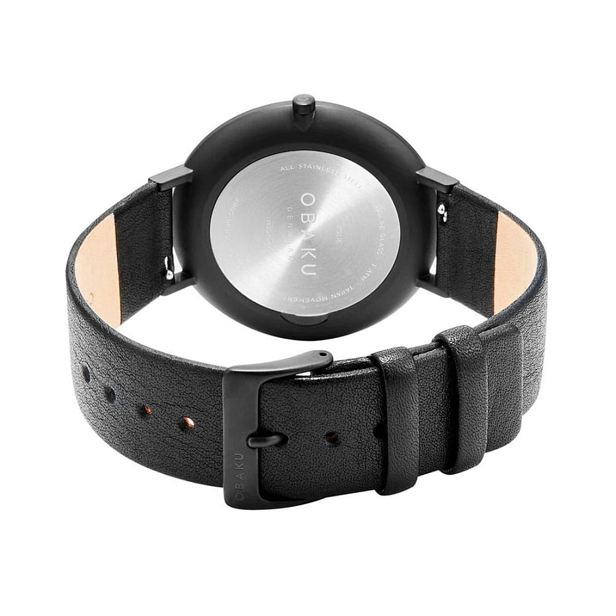 Часы Obaku Leather V283GXBBRB — сталь металл, Дания