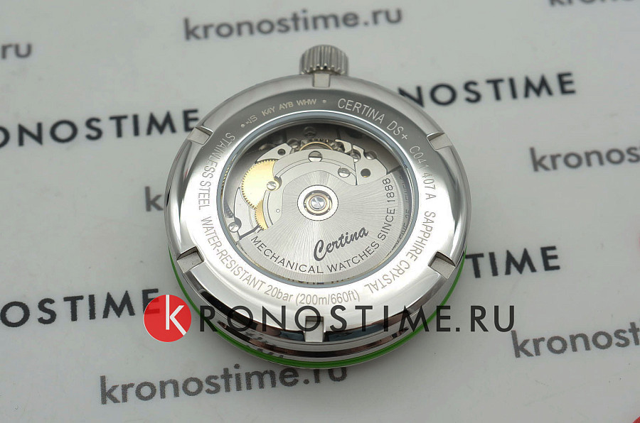 Часы Certina DS+ C041.407.19.051.00 — мужские, нержавеющая сталь