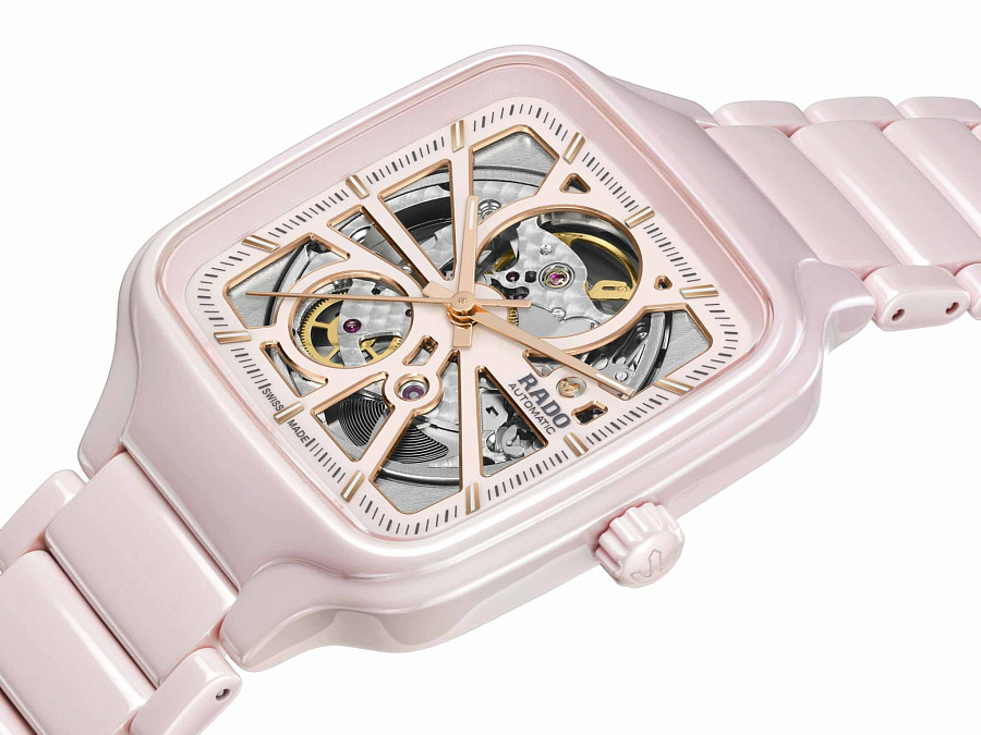 Часы Rado True Square Automatic Open Heart R27123012 — механические, керамика