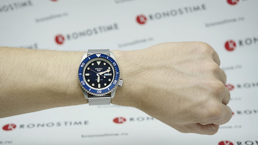 Часы Seiko 5 Sports SRPD71K1 — синий, сталь металл