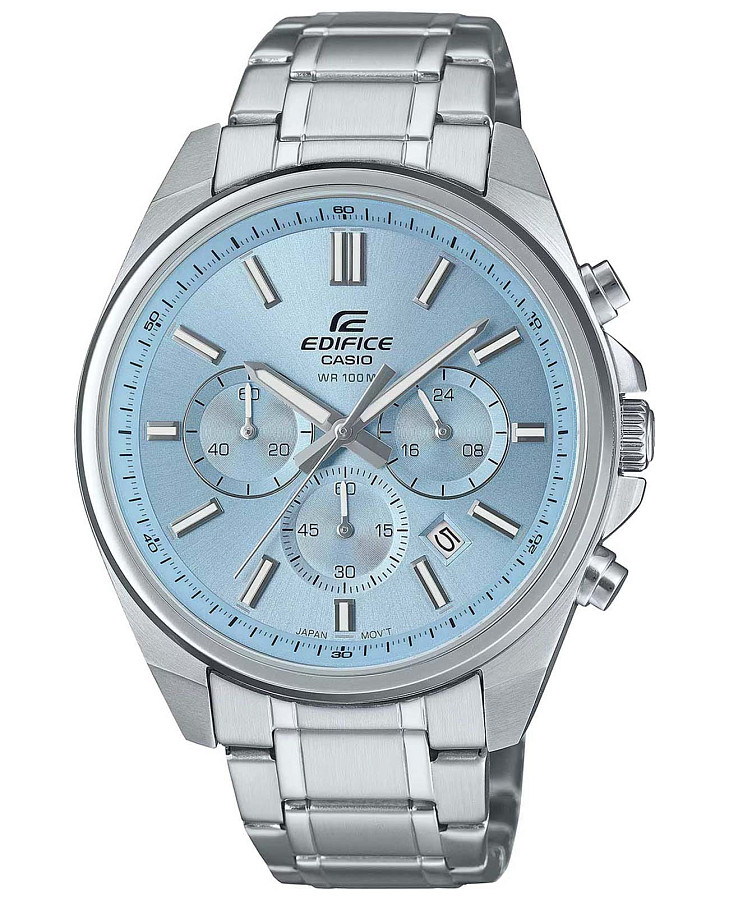 Часы Casio Edifice EFV-650D-2B — мужские, голубой
