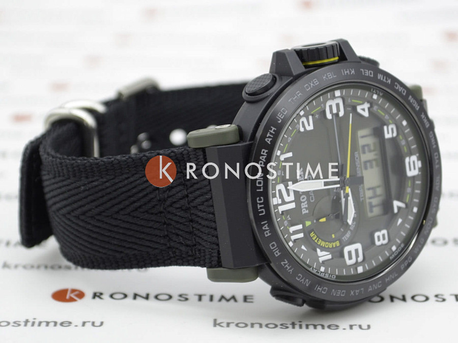 Часы Casio Pro Trek PRG-601YB-3DR (PRG-601YB-3) — пластик сталь металл, тканевый