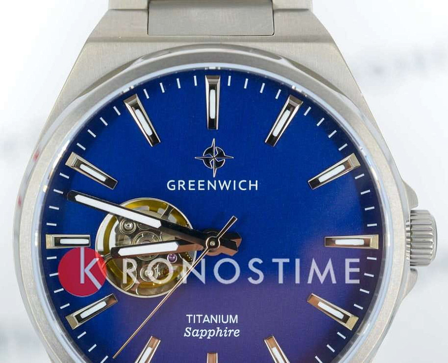 Часы Greenwich Titanium GW 084.10.36 — титан металл, Англия