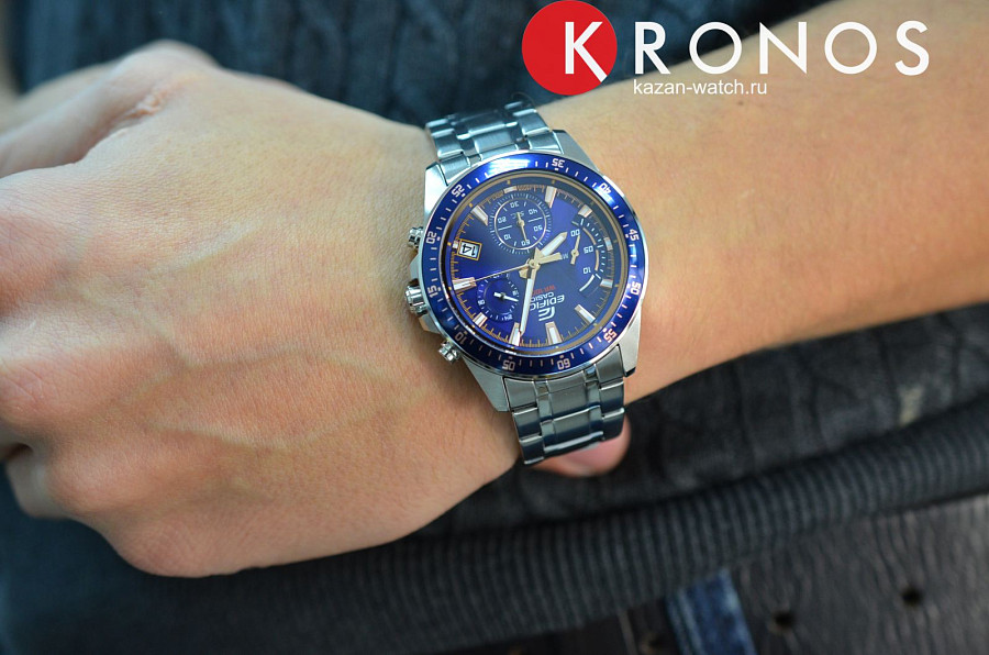 Часы Casio Edifice EFV-540D-2AVUDF (EFV-540D-2A) — синий, металл сталь