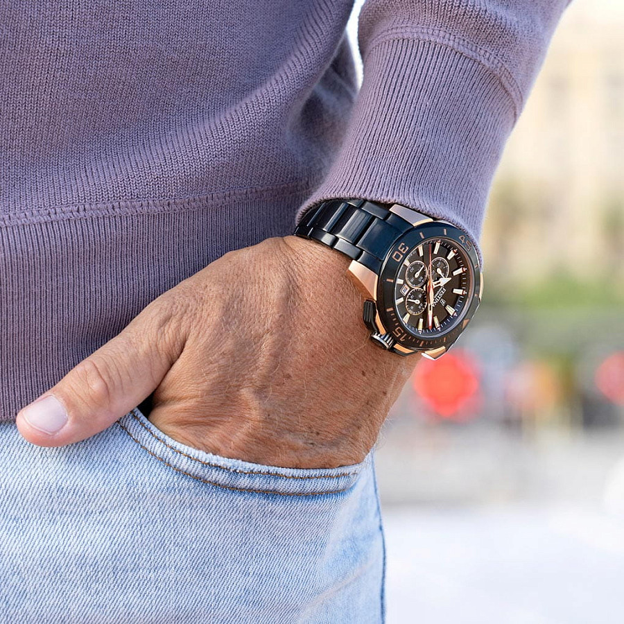 Часы Festina Chrono Bike F20645/1 — мужские, сталь c pvd покрытием