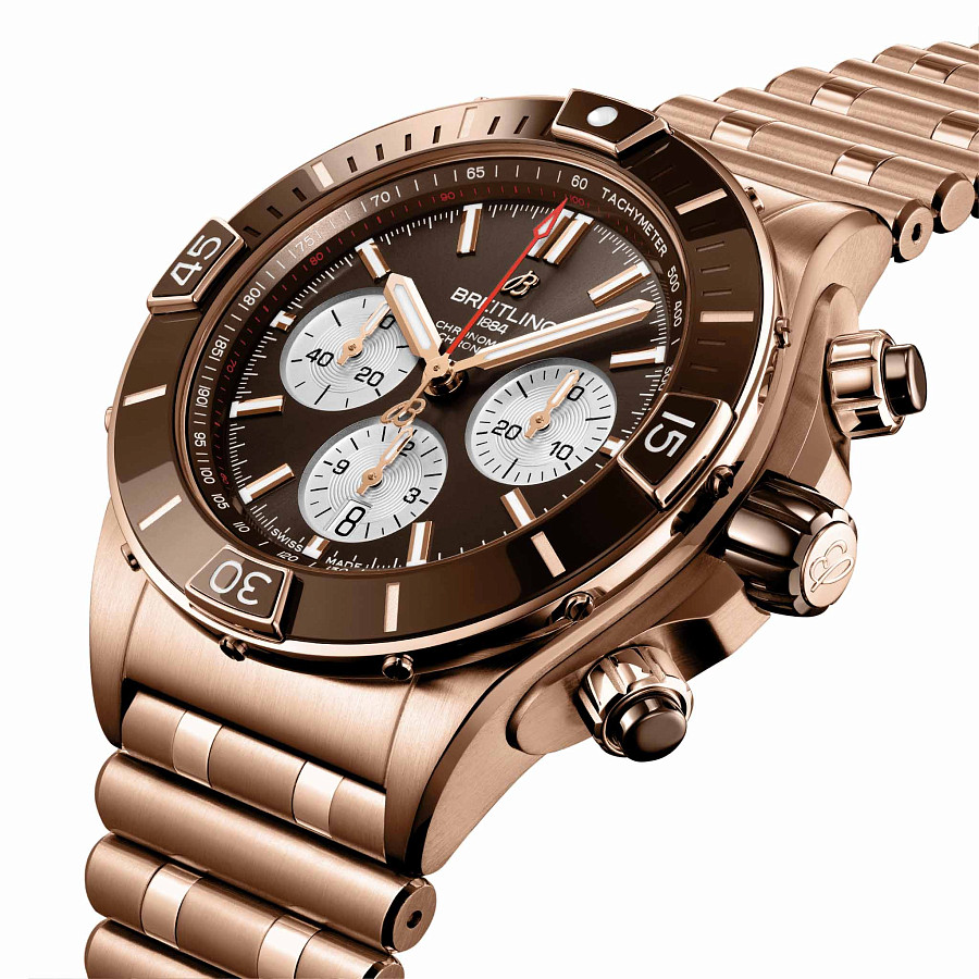 Часы Breitling Super Chronomat B01 44 RB0136E31Q1R1 — механические, золото металл
