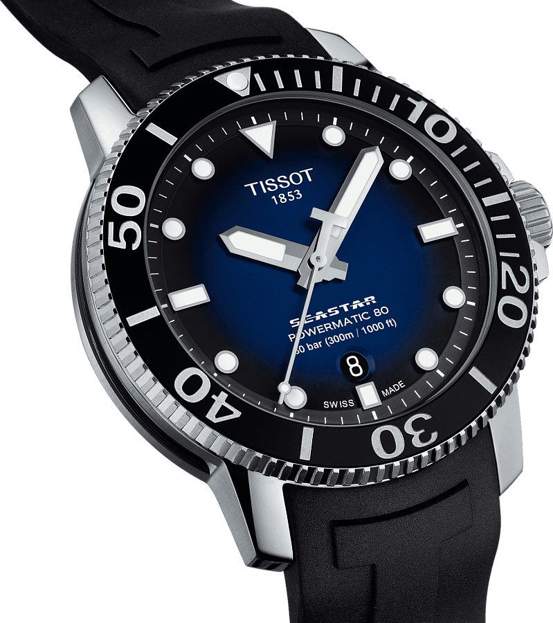 Часы Tissot Seastar 1000 Powermatic 80 T120.407.17.041.00 — каучук, мужские