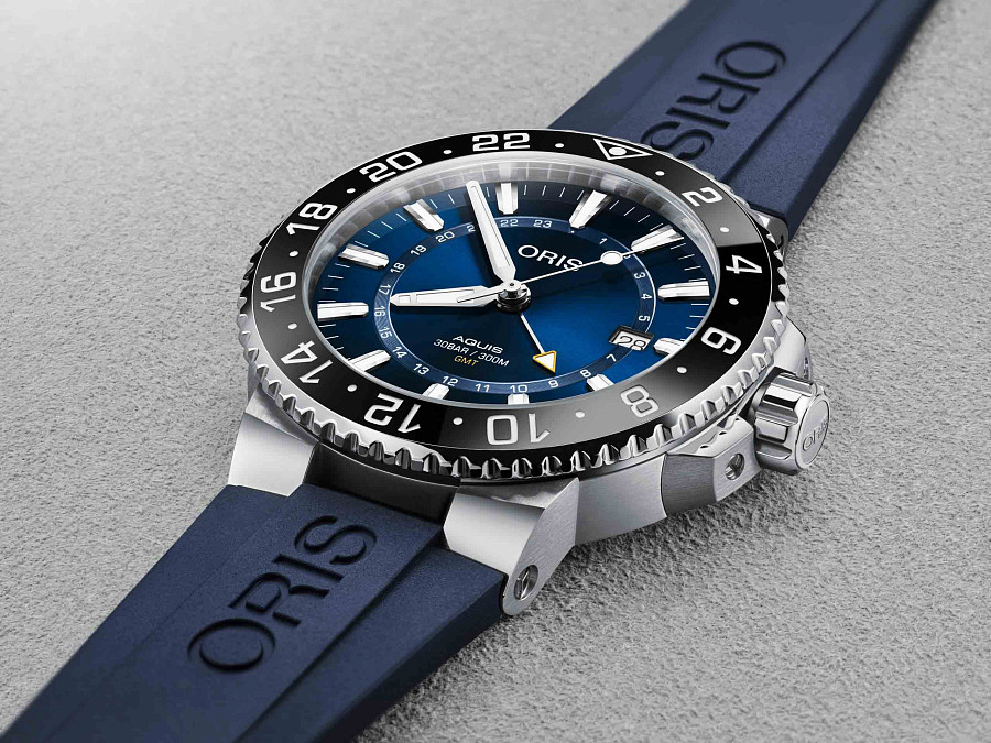 Часы Oris Aquis Gmt Date 01 798 7754 4135-07 4 24 65EB — сталь металл, Швейцария