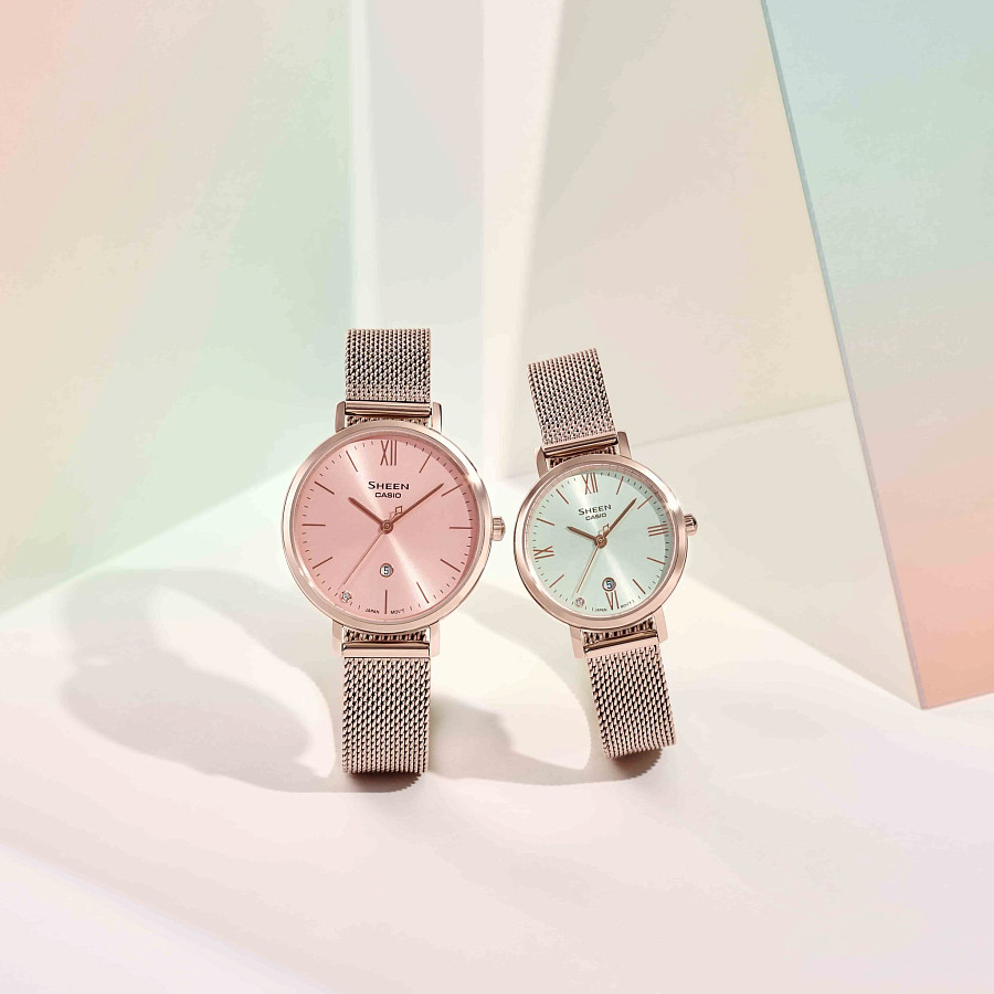 Часы Casio Sheen SHE-4540CM-3AUDF — сталь с ip покрытием, женские