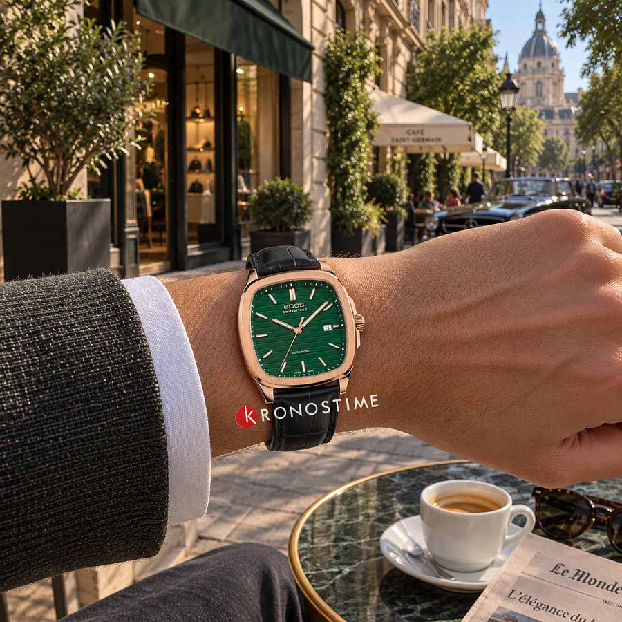 Часы Epos Timeless 3511.152.24.13.25 — механические, сталь металл