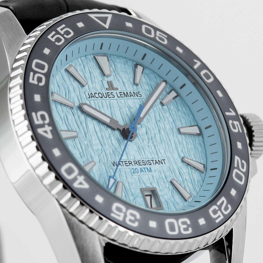 Часы Jacques Lemans Liverpool Diver 1-2205F — кварцевые, сталь металл