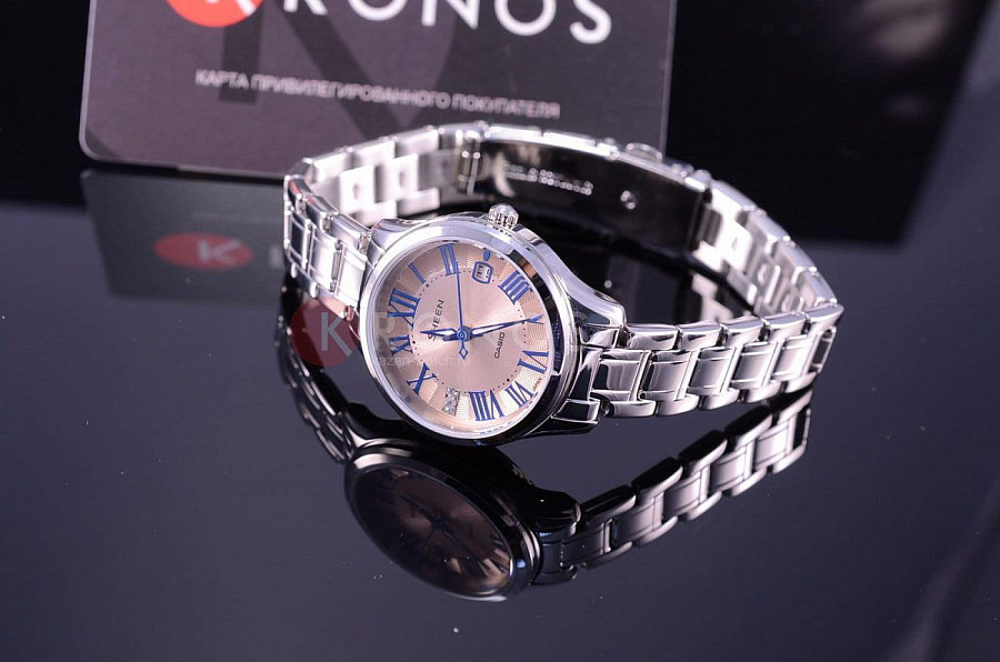 Часы Casio Sheen SHE-4050D-9A — кварцевые, металл сталь