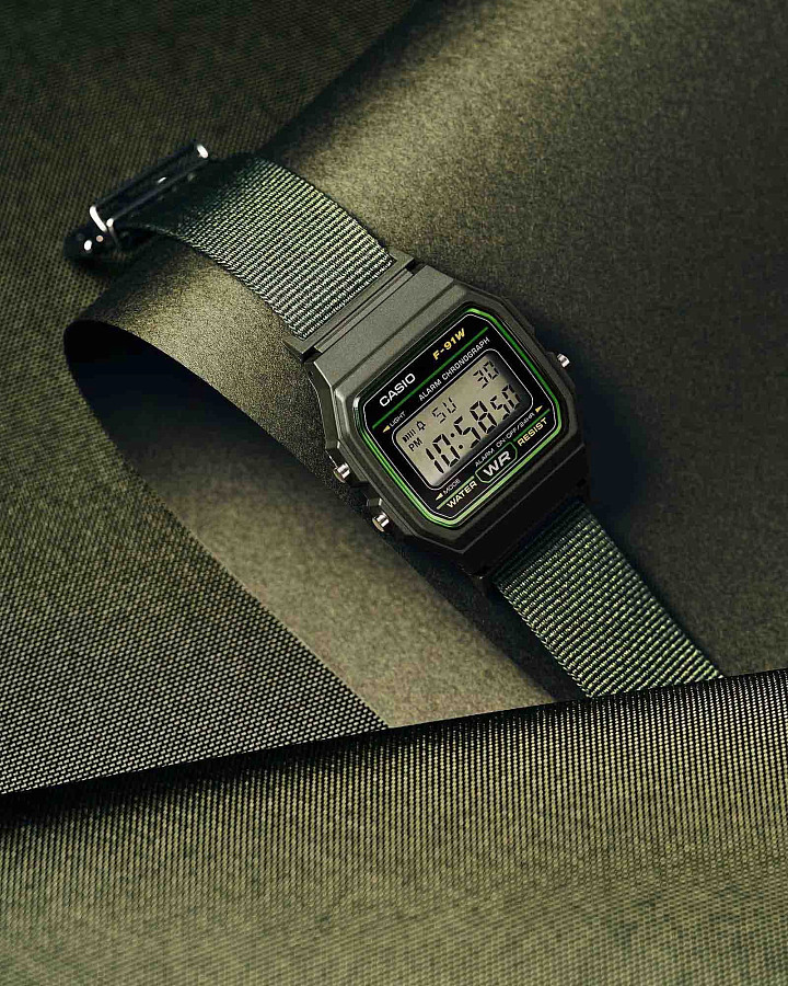 Часы Casio Collection F-91WF-3A — пластик, Япония