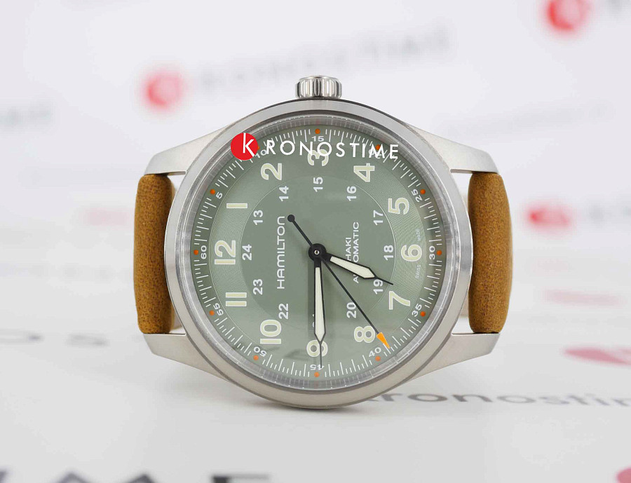 Часы Hamilton Khaki Field Titanium Auto H70205860 — механические, титан металл