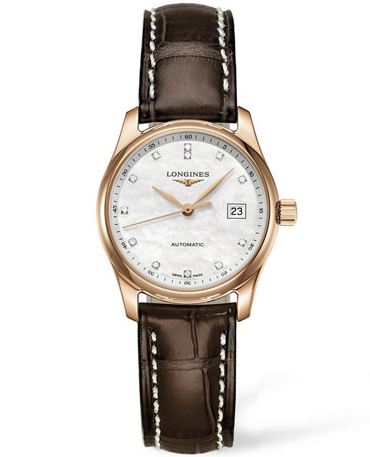 Часы Longines Master L2.257.8.87.3 — женские, перламутровый