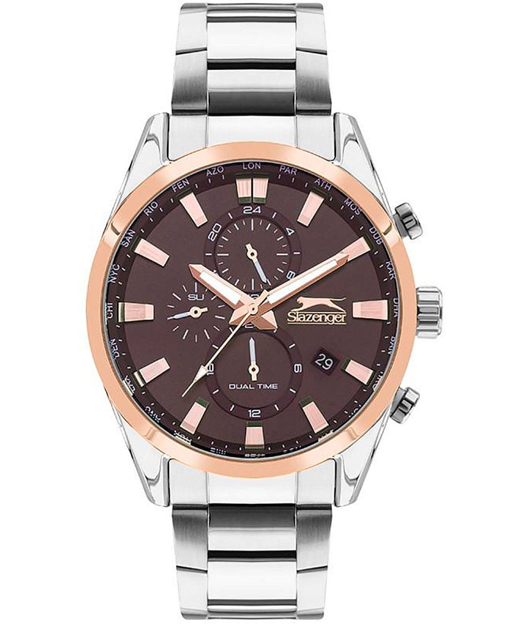 Часы Slazenger Multifunction SL.09.2058.2.05 — мужские, коричневый