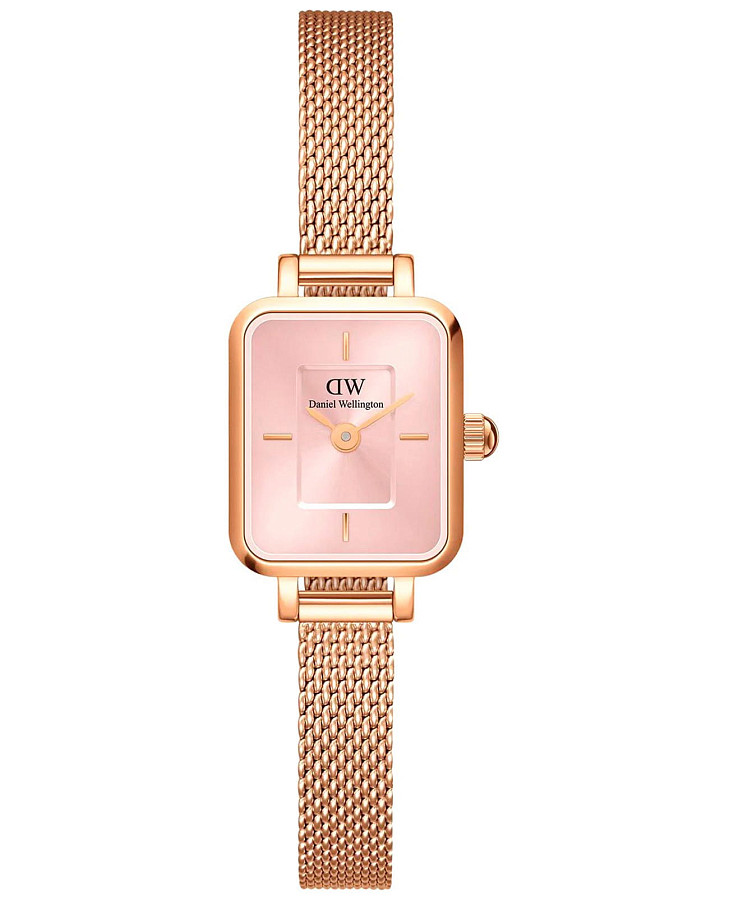 Часы Daniel Wellington Quadro Mini Melrose Blush DW00100650 — женские, розовый