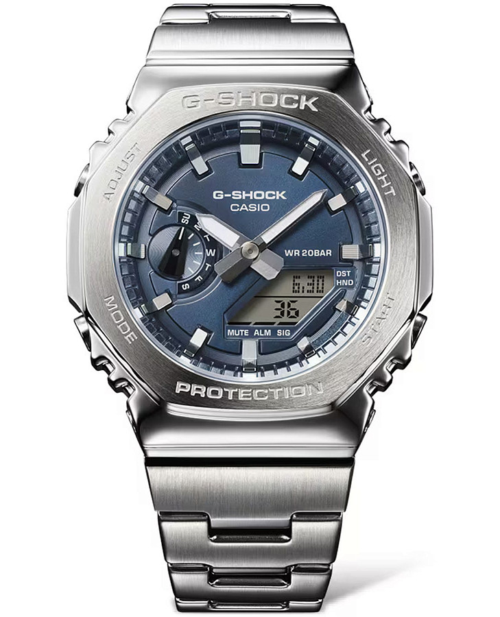 Часы Casio G-Shock GM-2110D-2B — электронные, сталь металл