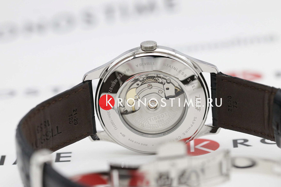 Часы Tissot Heritage Visodate Powermatic 80 T118.430.16.021.00 — сталь металл, кожаный