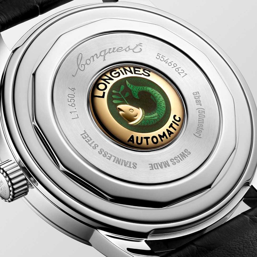 Часы Longines Conquest Heritage L1.650.4.02.2 — механические, сталь металл