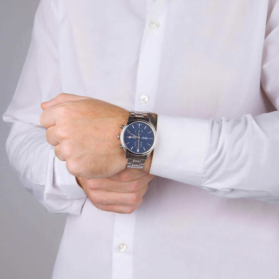Часы Atlantic Seabase Quartz Chronograph Edition 64457.41.51 — синий, металл сталь