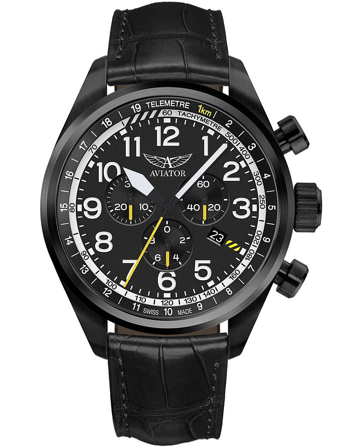 Часы Aviator Airacobra P45 Chrono V.2.25.5.169.4 — мужские, черный