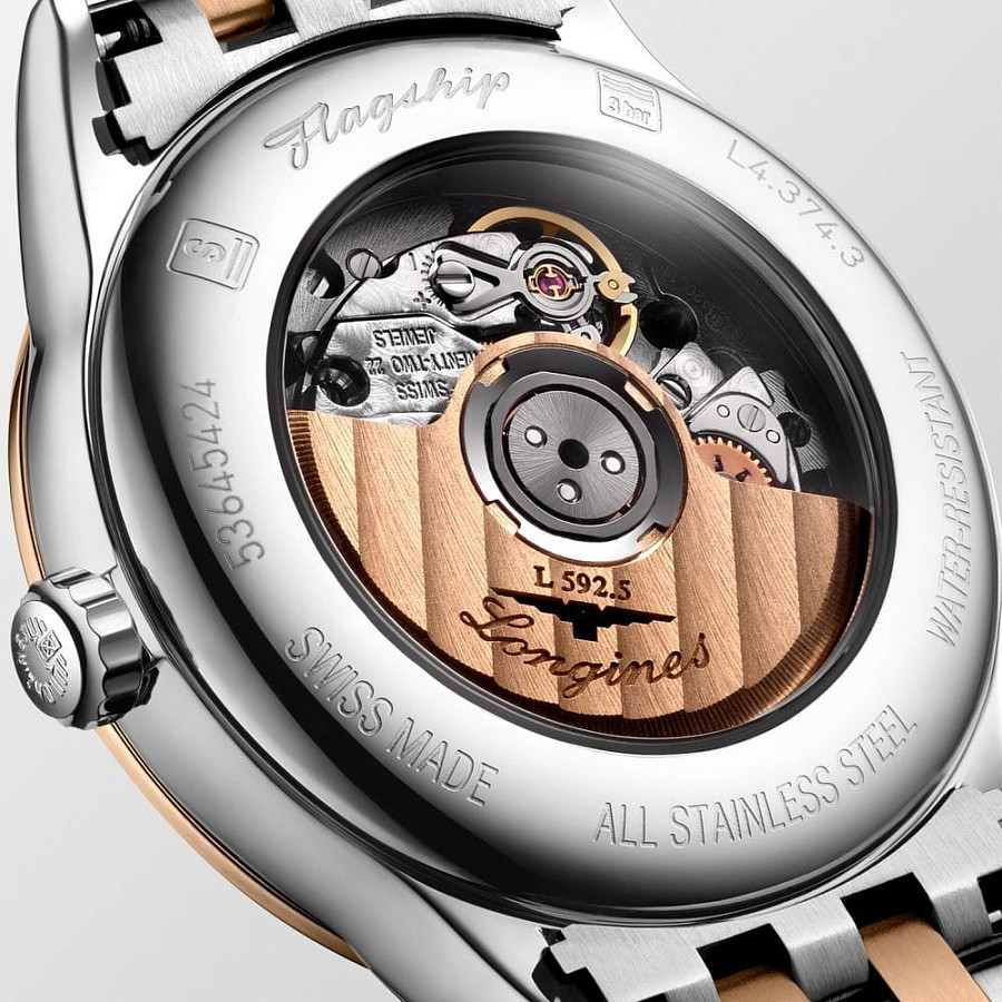 Часы Longines Flagship L4.374.3.98.7 — нержавеющая сталь с pvd-покрытием, женские