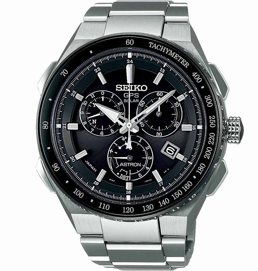 Часы Seiko Astron GPS Solar SSE129J1 — мужские, черный