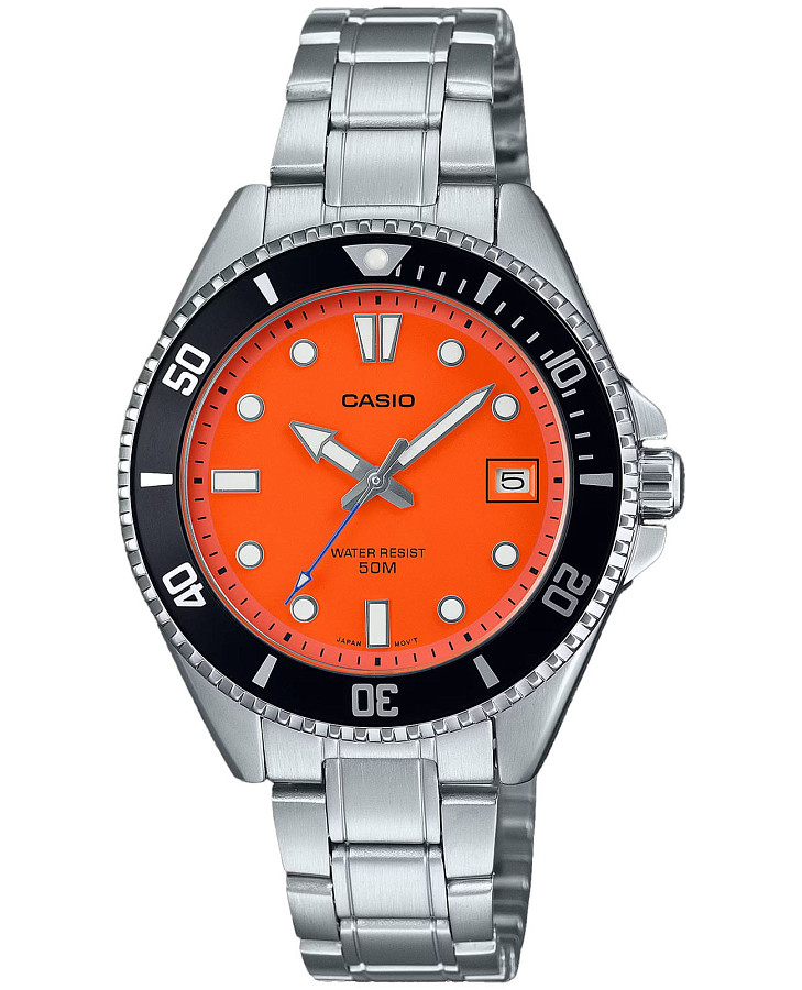 Часы Casio Collection MDV-10D-4A1VDF (MDV-10D-4A1) — мужские, оранжевый