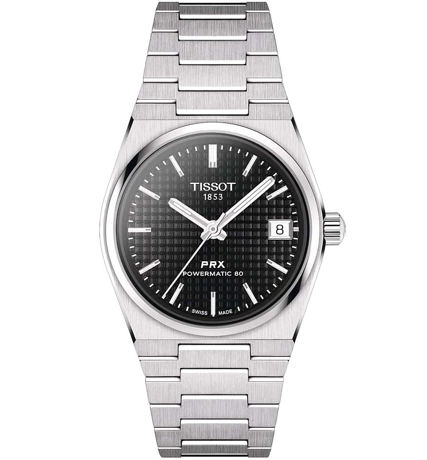 Часы Tissot PRX Powermatic 80 T137.207.11.051.00 — женские, черный
