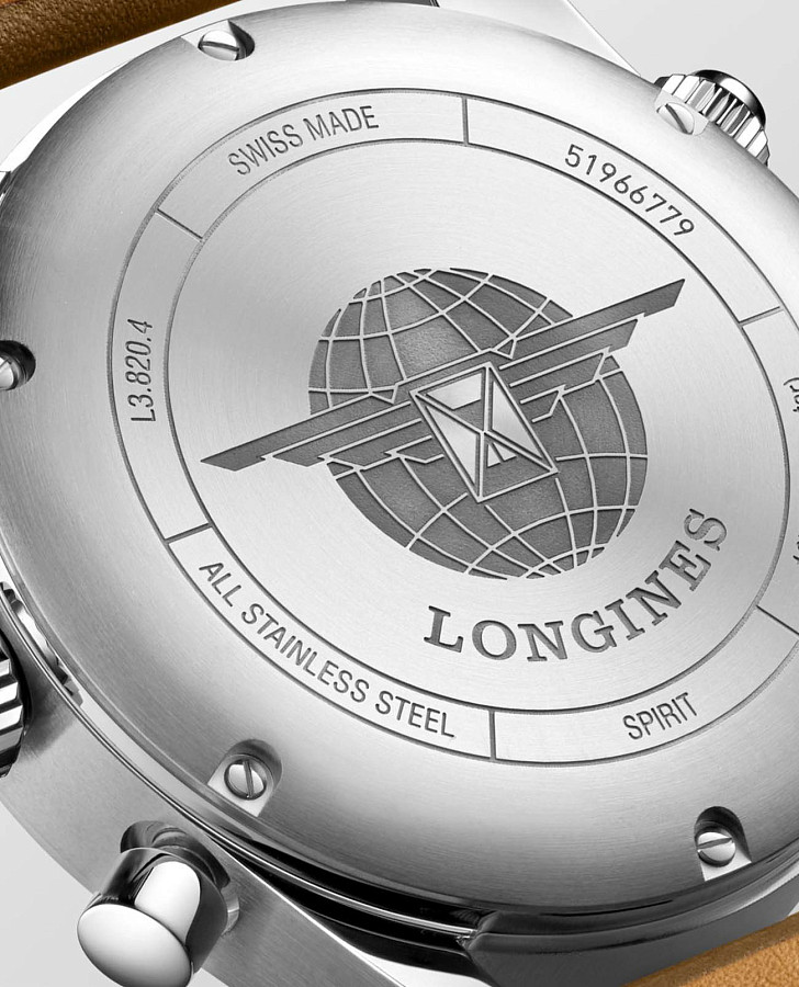 Часы Longines Spirit L3.820.4.73.2 — мужские, кожаный