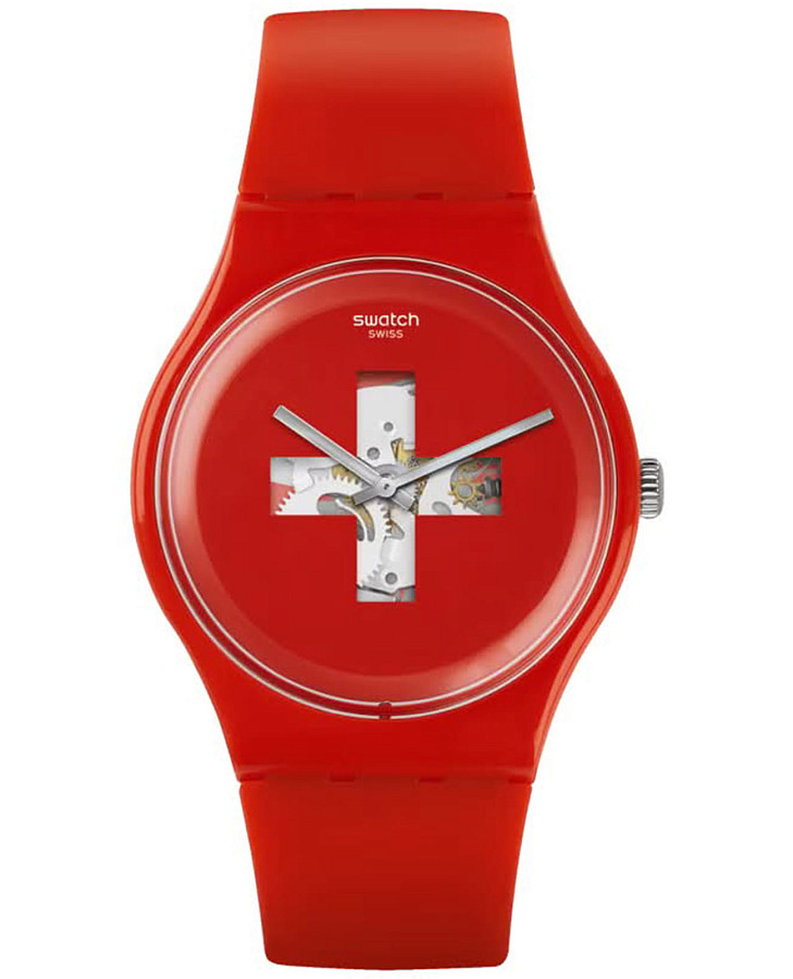 Часы Swatch New Gent Biosourced SO29R104-S14 — мужские, красный