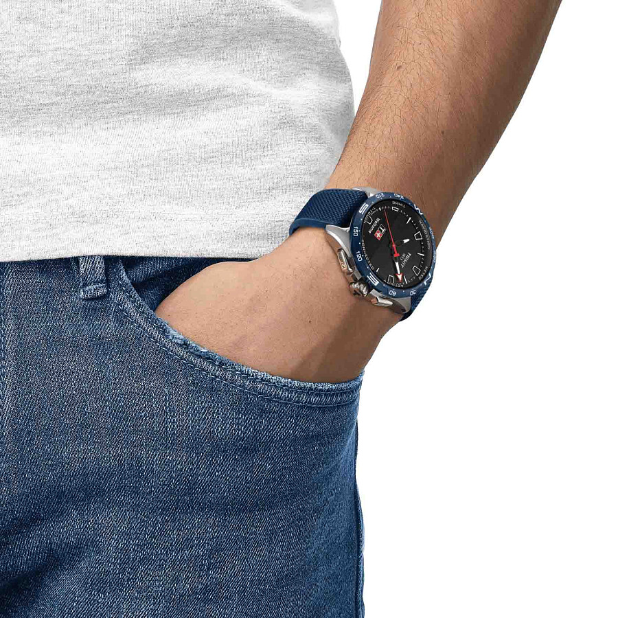 Часы Tissot T-Touch Connect Solar T121.420.47.051.06 — кварцевые, керамика металл титан