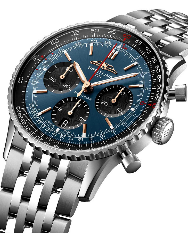 Часы Breitling Navitimer B01 Chronograph 41 AB01392A1C1A1 — механические, металл сталь